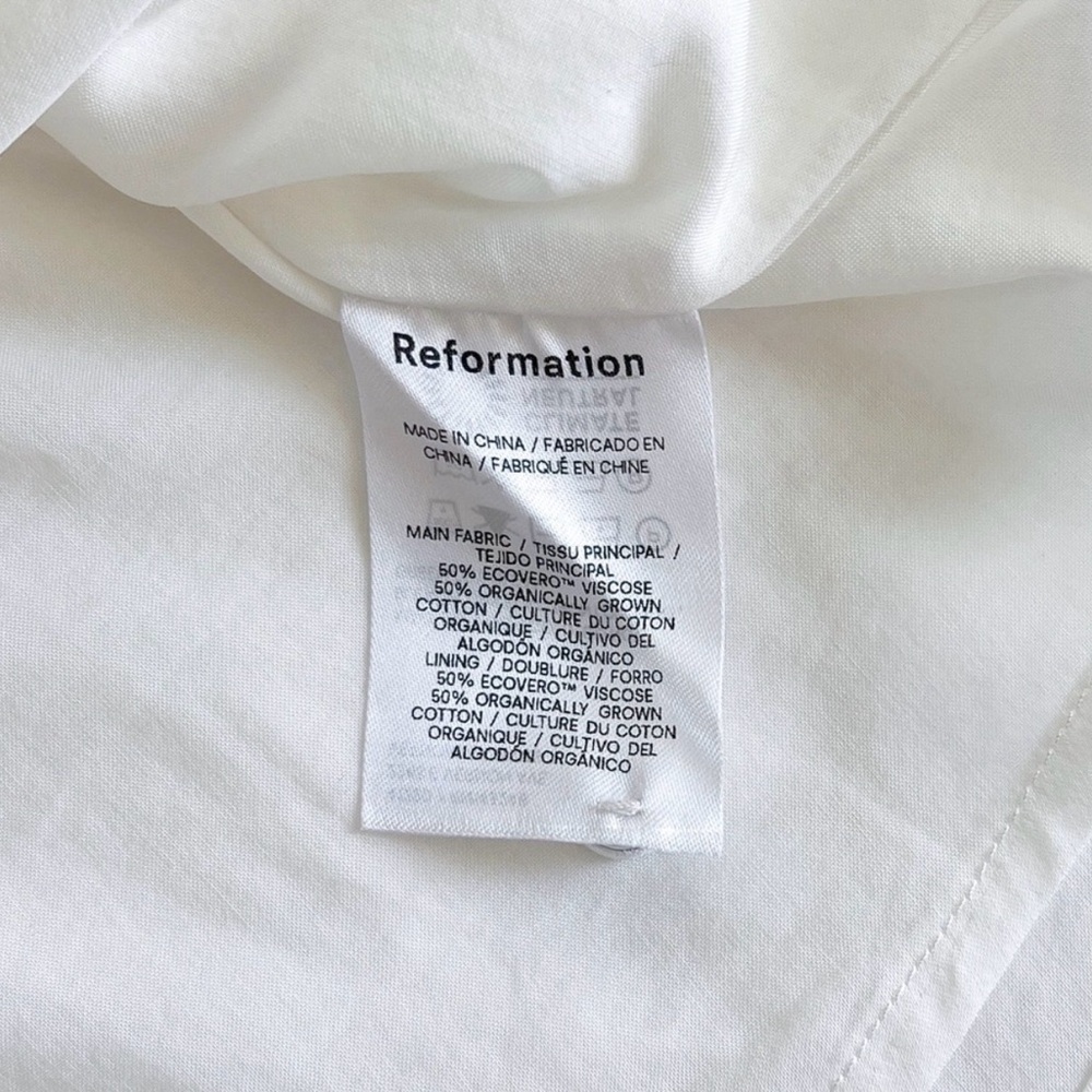 Reformation Kamryn Embroidered Smocked Waist Midi Dress Size 2 NWT - Picture 6 of 8